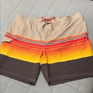 Stylish Men's Swim Board Shorts with Stripes